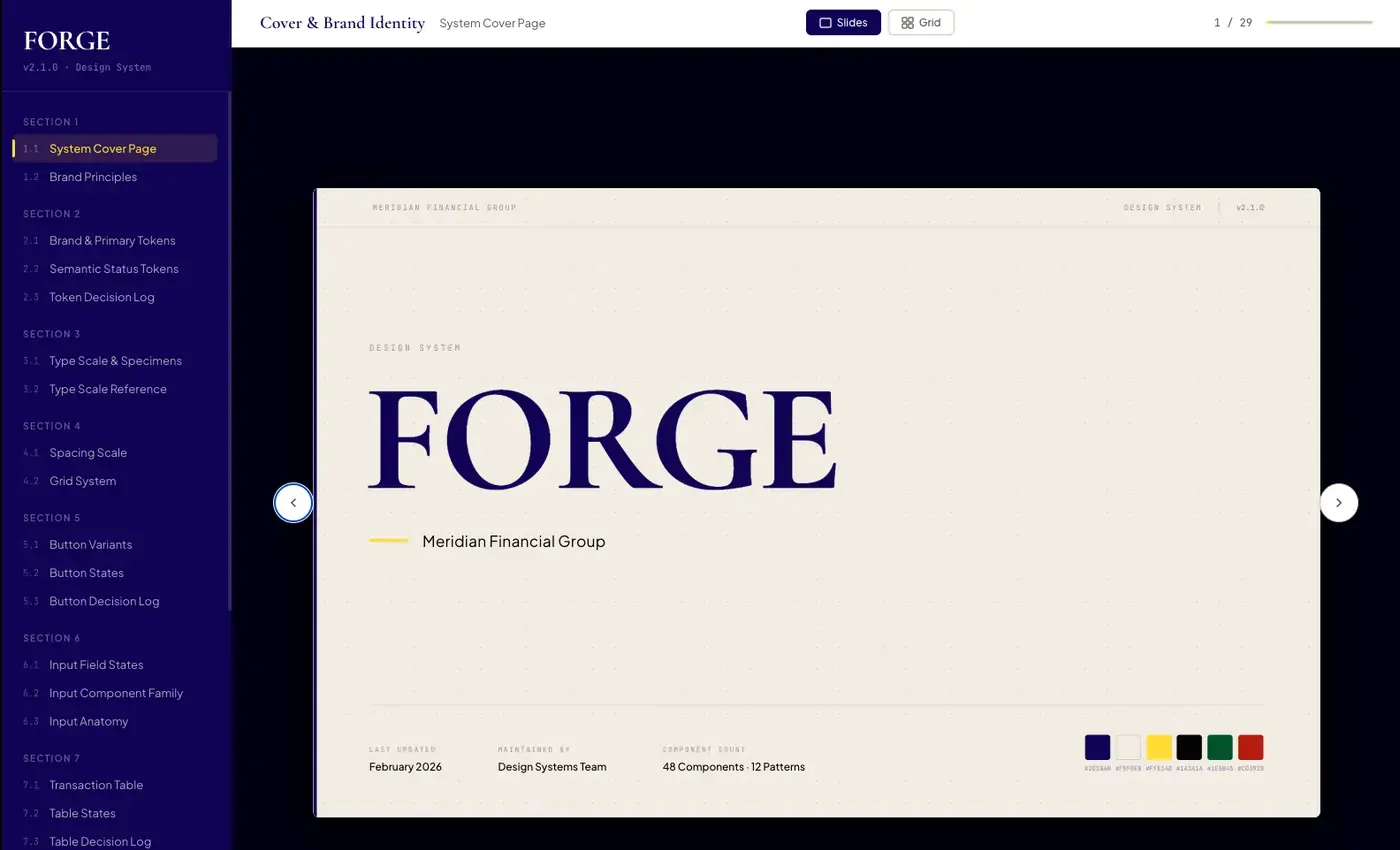 FORGE design system component library