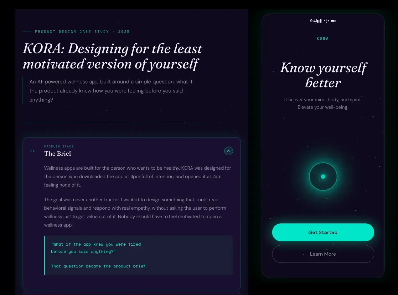 Kora AI product design case study
