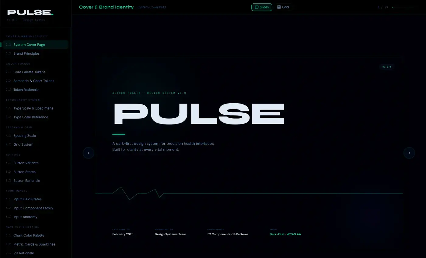PULSE design system for health products